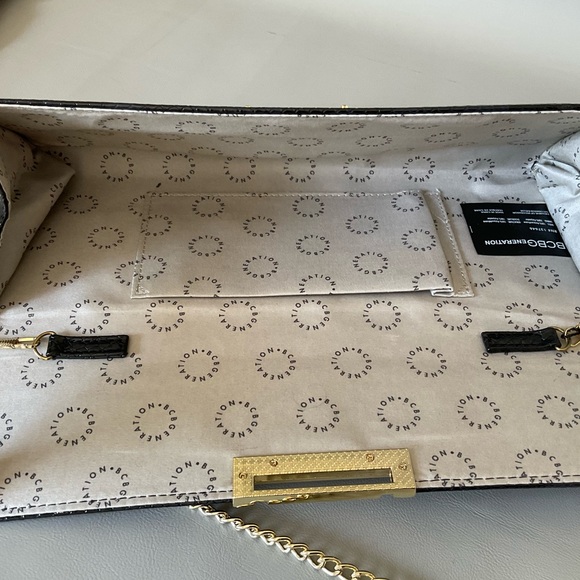 NWT, BCBGeneration, black animal print clutch - Picture 4 of 6